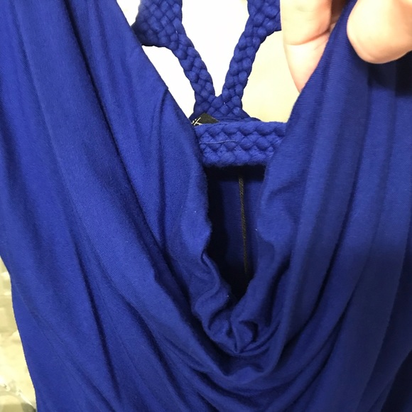 SKY  Super Sexy Sky Mini Dress. Royal Blue braided strap Detail amazing ! Medium - Picture 5 of 13